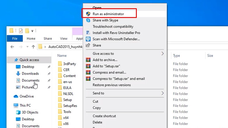 Autocad 2015: Xem video cài đặt thành công 12 Chuột phải file Setup và chọn Run as admin