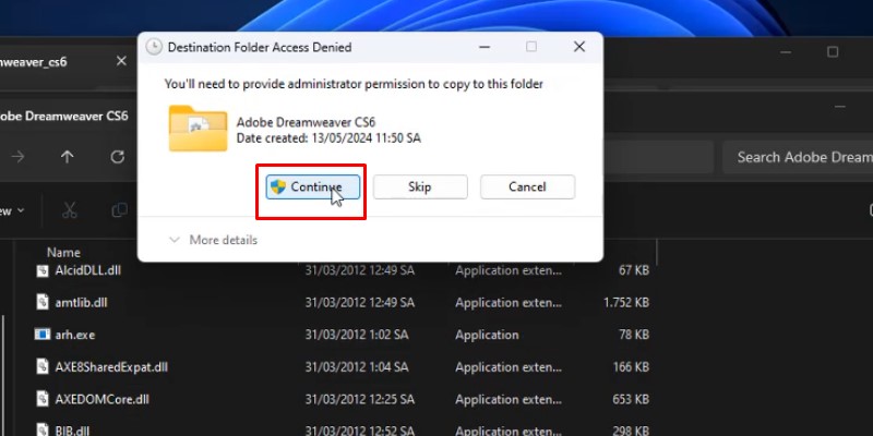 Dreamweaver CS6 Hướng Dẫn Cài Đặt Chi Tiết 22 bấm continue và hoàn thành quá trinh cài đặt