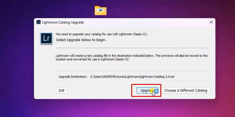 Lightroom 2018: Hướng Dẫn Cài Đặt 15 Bấm vào Upgrade như hình