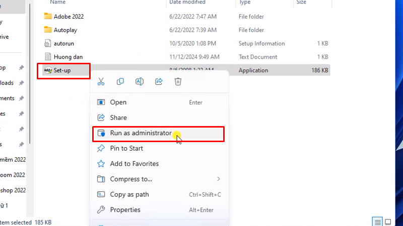 Premiere 2022 Link Tải Và Các Bước Hướng Dẫn 11 chuột phải file setup chọn Run as admin