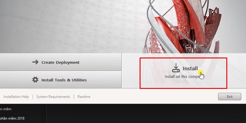 AutoCAD 2018 Phiên Bản Được Sử Dụng Nhiều 14 bấm vào Install