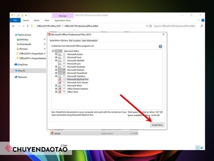 Cài đặt Office 2013 Professional Plus 32bit- 64bit